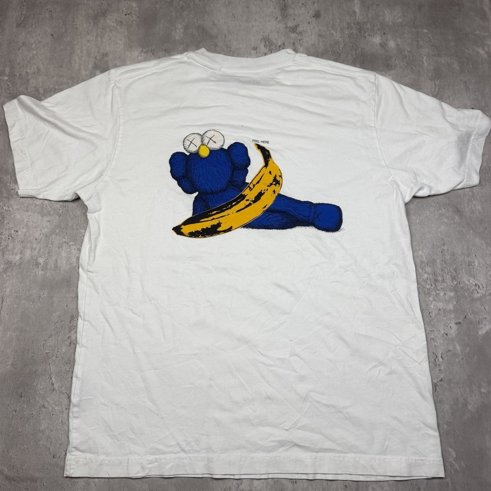 Uniqlo KAWS x Warhol Limited Edition Men's White Graphic Print T-Shirt Size L
